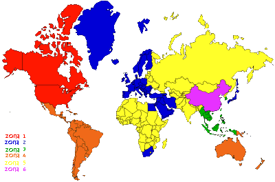 Le zone di DVD vidéo