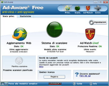 PROGRAMMA AD AWARE VERSIONE LINGUA ITALIANA SCARICA